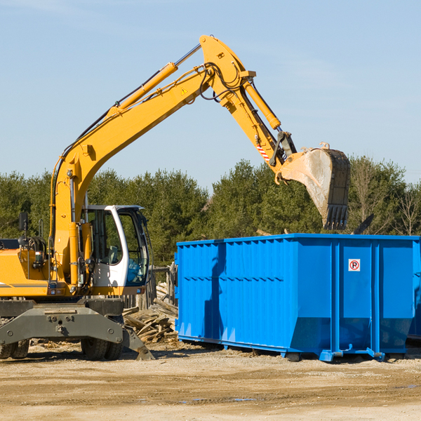 what size residential dumpster rentals are available in Gardnertown New York